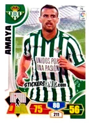 Sticker Amaya - Liga BBVA 2013-2014. Adrenalyn XL n. 76 - Panini
