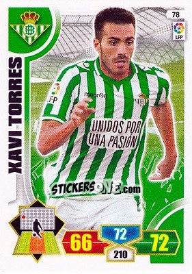 Sticker Xavi Torres - Liga BBVA 2013-2014. Adrenalyn XL - Panini