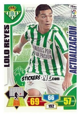 Sticker Lolo Reyes - Liga BBVA 2013-2014. Adrenalyn XL n. 78bis - Panini