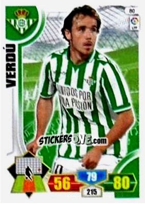 Sticker Verdú - Liga BBVA 2013-2014. Adrenalyn XL n. 80 - Panini