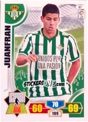 Sticker Juanfran - Liga BBVA 2013-2014. Adrenalyn XL n. 81 - Panini