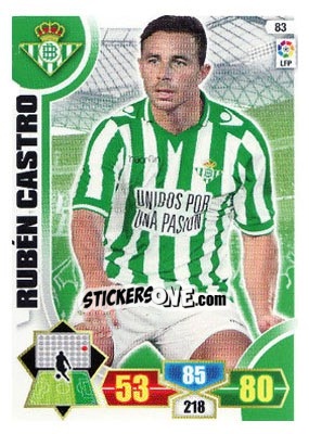 Cromo Rubén Castro - Liga BBVA 2013-2014. Adrenalyn XL n. 83 - Panini