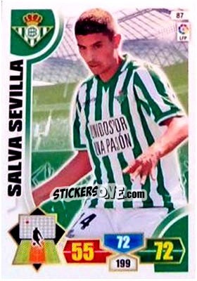 Sticker Salva Sevilla - Liga BBVA 2013-2014. Adrenalyn XL n. 87 - Panini