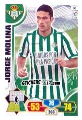 Cromo Jorge Molina - Liga BBVA 2013-2014. Adrenalyn XL - Panini