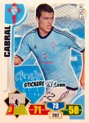 Sticker Cabral - Liga BBVA 2013-2014. Adrenalyn XL n. 93 - Panini