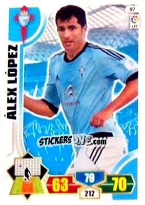 Sticker Álex López - Liga BBVA 2013-2014. Adrenalyn XL n. 97 - Panini