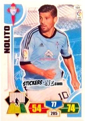 Sticker Nolito - Liga BBVA 2013-2014. Adrenalyn XL n. 101 - Panini