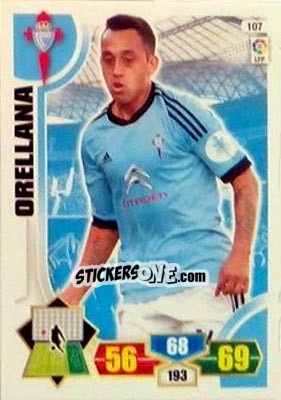 Sticker Orellana - Liga BBVA 2013-2014. Adrenalyn XL n. 107 - Panini