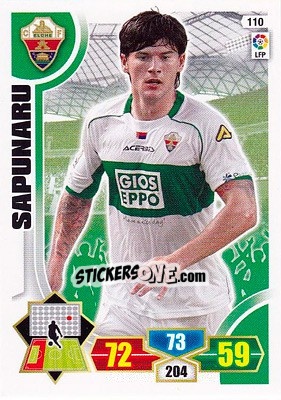 Sticker Sapunaru - Liga BBVA 2013-2014. Adrenalyn XL n. 110 - Panini