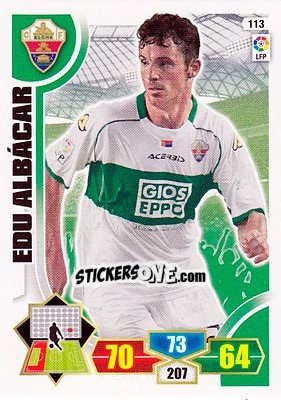 Sticker Edu Albacar - Liga BBVA 2013-2014. Adrenalyn XL n. 113 - Panini
