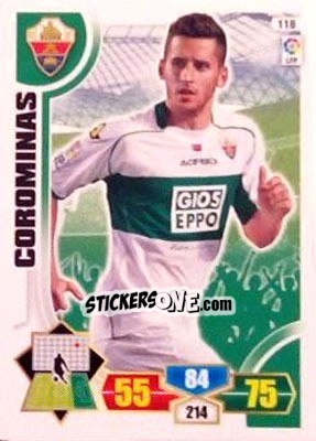 Sticker Corominas - Liga BBVA 2013-2014. Adrenalyn XL n. 118 - Panini