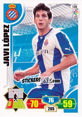 Sticker Javi López - Liga BBVA 2013-2014. Adrenalyn XL n. 128 - Panini
