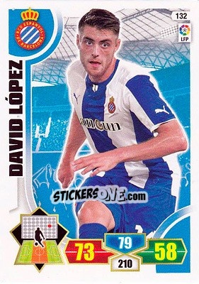 Sticker David Lopez - Liga BBVA 2013-2014. Adrenalyn XL n. 132 - Panini