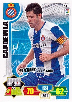 Sticker Capdevila - Liga BBVA 2013-2014. Adrenalyn XL n. 140 - Panini