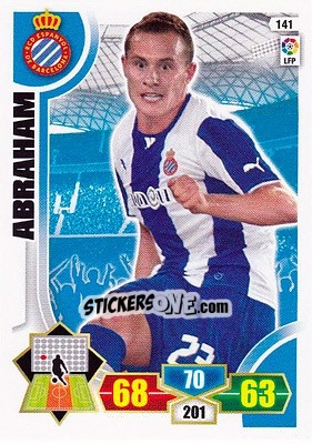 Sticker Abraham - Liga BBVA 2013-2014. Adrenalyn XL n. 141 - Panini