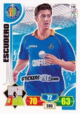 Sticker Escudero - Liga BBVA 2013-2014. Adrenalyn XL n. 149 - Panini
