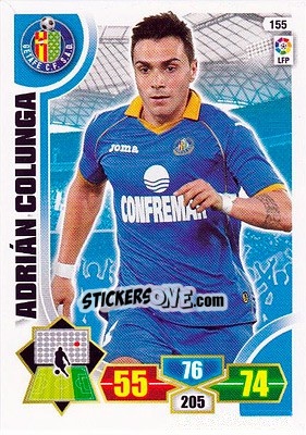 Sticker Adrián Colunga - Liga BBVA 2013-2014. Adrenalyn XL n. 155 - Panini