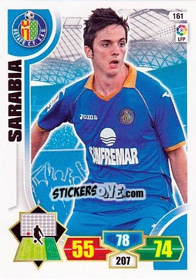 Figurina Sarabia - Liga BBVA 2013-2014. Adrenalyn XL n. 161 - Panini