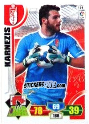 Sticker Karnezis - Liga BBVA 2013-2014. Adrenalyn XL n. 174 - Panini