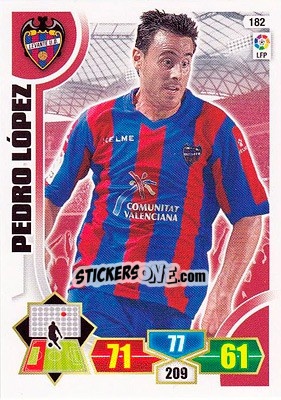 Sticker Pedro López - Liga BBVA 2013-2014. Adrenalyn XL n. 182 - Panini