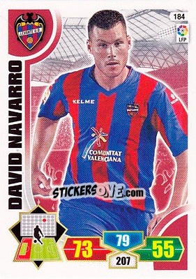Sticker David Navarro - Liga BBVA 2013-2014. Adrenalyn XL n. 184 - Panini
