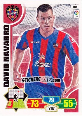 Cromo David Navarro - Liga BBVA 2013-2014. Adrenalyn XL - Panini