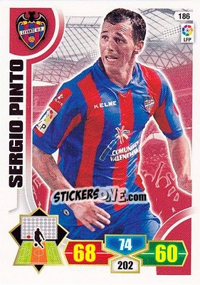 Sticker Sergio Pinto - Liga BBVA 2013-2014. Adrenalyn XL n. 186 - Panini