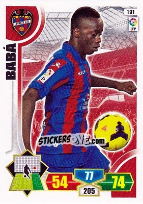 Sticker Babá - Liga BBVA 2013-2014. Adrenalyn XL n. 191 - Panini