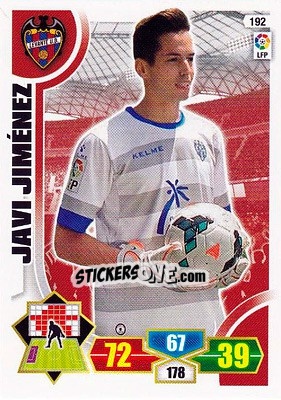Sticker Javi Jimenez - Liga BBVA 2013-2014. Adrenalyn XL n. 192 - Panini