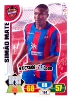 Sticker Simao Mate - Liga BBVA 2013-2014. Adrenalyn XL n. 195 - Panini