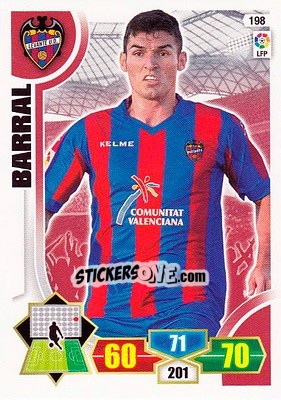 Sticker Barral - Liga BBVA 2013-2014. Adrenalyn XL - Panini