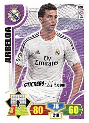 Sticker Arbeloa - Liga BBVA 2013-2014. Adrenalyn XL n. 200 - Panini