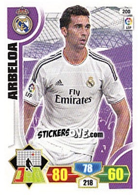 Figurina Arbeloa - Liga BBVA 2013-2014. Adrenalyn XL - Panini