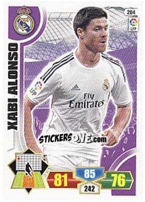 Sticker Xabi Alonso - Liga BBVA 2013-2014. Adrenalyn XL n. 204 - Panini