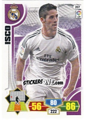 Sticker Isco - Liga BBVA 2013-2014. Adrenalyn XL n. 207 - Panini