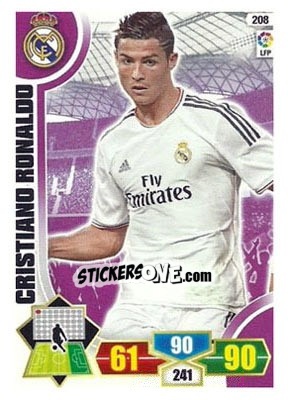 Sticker Cristiano Ronaldo - Liga BBVA 2013-2014. Adrenalyn XL n. 208 - Panini
