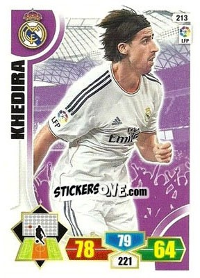 Sticker Khedira - Liga BBVA 2013-2014. Adrenalyn XL n. 213 - Panini