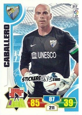 Sticker Willy Caballero - Liga BBVA 2013-2014. Adrenalyn XL n. 217 - Panini