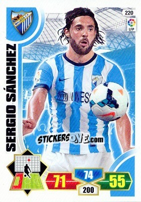 Sticker Sergio Sánchez - Liga BBVA 2013-2014. Adrenalyn XL n. 220 - Panini