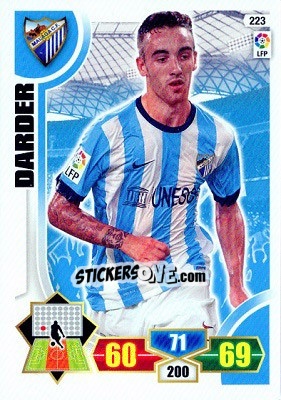 Sticker Darder - Liga BBVA 2013-2014. Adrenalyn XL n. 223 - Panini