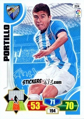 Sticker Portillo - Liga BBVA 2013-2014. Adrenalyn XL n. 224 - Panini