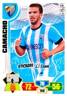 Sticker Camacho - Liga BBVA 2013-2014. Adrenalyn XL n. 230 - Panini