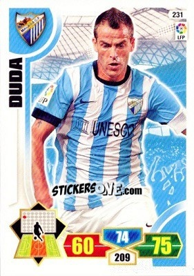 Sticker Duda - Liga BBVA 2013-2014. Adrenalyn XL n. 231 - Panini