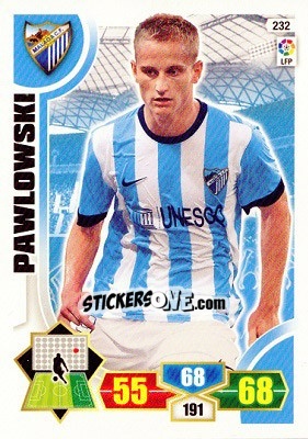 Sticker Pawlowski - Liga BBVA 2013-2014. Adrenalyn XL n. 232 - Panini