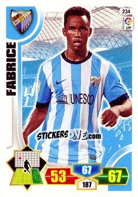 Cromo Fabrice - Liga BBVA 2013-2014. Adrenalyn XL n. 234 - Panini