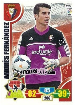 Sticker Andrés Fernández - Liga BBVA 2013-2014. Adrenalyn XL n. 235 - Panini
