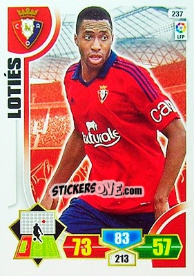 Sticker Loties - Liga BBVA 2013-2014. Adrenalyn XL n. 237 - Panini