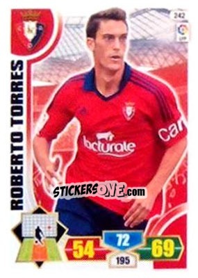 Sticker Roberto Torres - Liga BBVA 2013-2014. Adrenalyn XL n. 242 - Panini