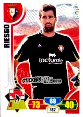Cromo Riesgo - Liga BBVA 2013-2014. Adrenalyn XL n. 246 - Panini