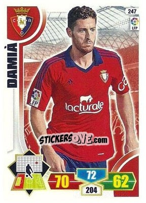 Sticker Damiá - Liga BBVA 2013-2014. Adrenalyn XL n. 247 - Panini
